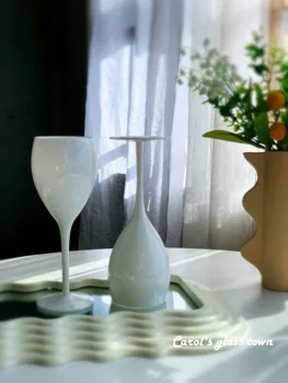 Viduslaiku stikla baltā vīna glāzi goblet dāvanu 1