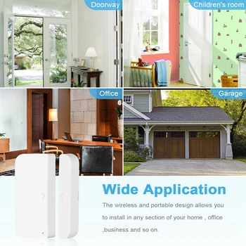 Zigbee Durvju Sensors Smart Home Apsardzes Signalizācijas Automatizācija Tālvadības Darbu Alexa, Google Home Var SmartLife 3
